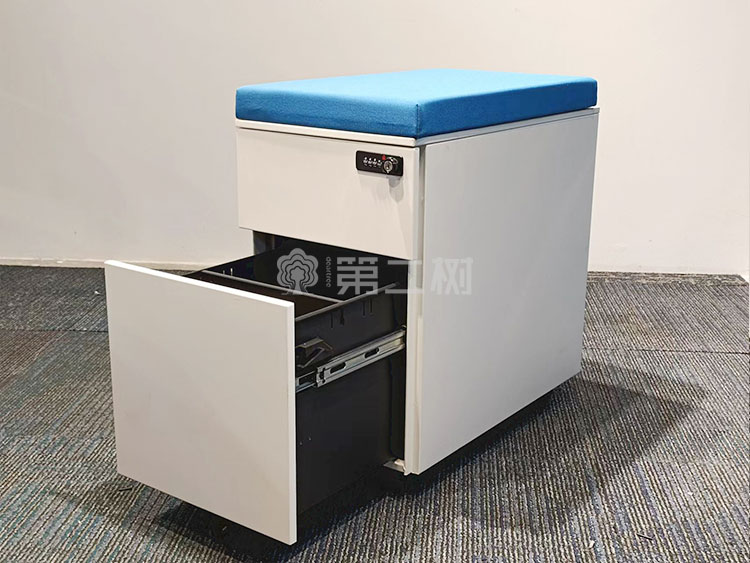 9成新钢制二手两抽柜桌下小推柜活动柜储物二手柜子