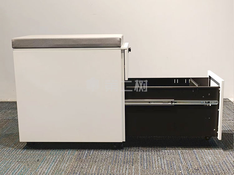 9成新钢制二手两抽柜桌下小推柜活动柜储物二手柜子