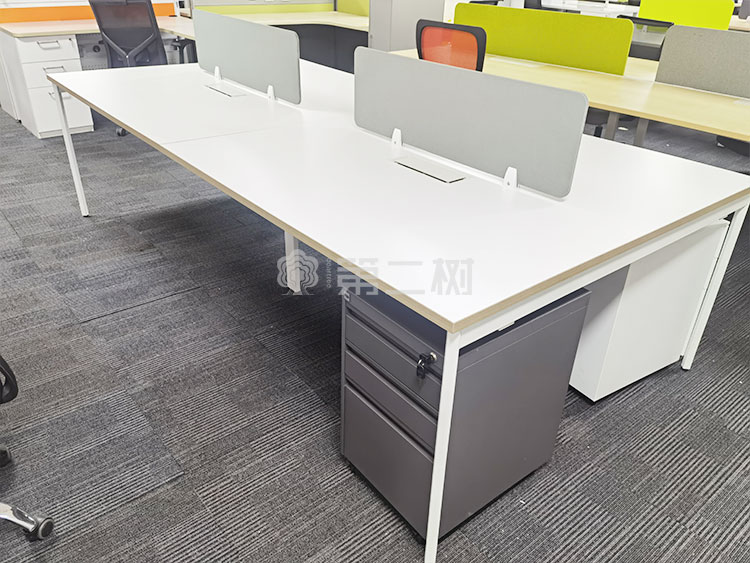 直条二手办公桌电脑桌职员屏风工位员工二手开放式桌子