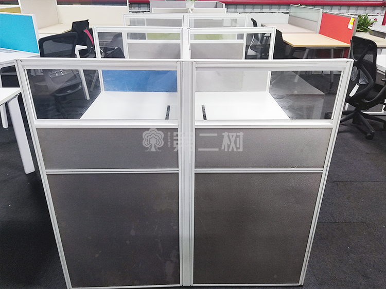 9成新高屏风二手办公桌电脑桌半封闭式工位卡座直条桌子