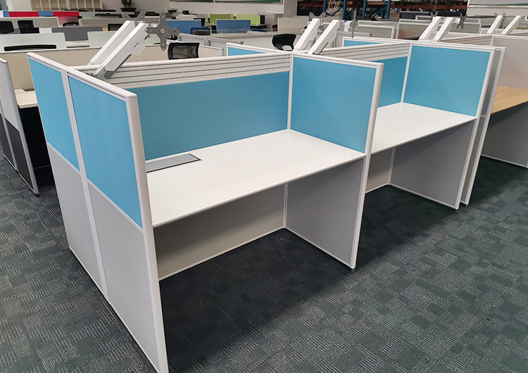 9成新欧林二手办公桌员工电脑桌职员桌子高屏风工位 