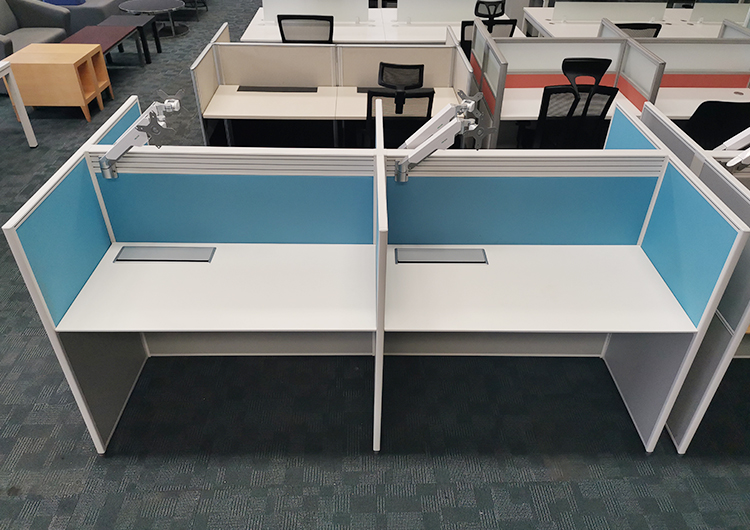 9成新欧林二手办公桌员工电脑桌职员桌子高屏风工位 