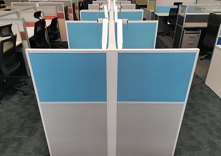 9成新欧林二手办公桌员工电脑桌职员桌子高屏风工位 