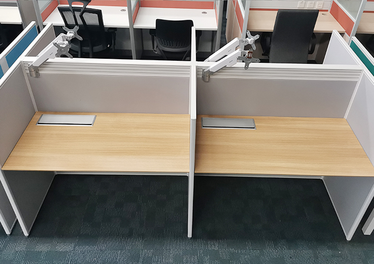 9成新欧林二手办公桌员工电脑桌职员桌子高屏风工位 