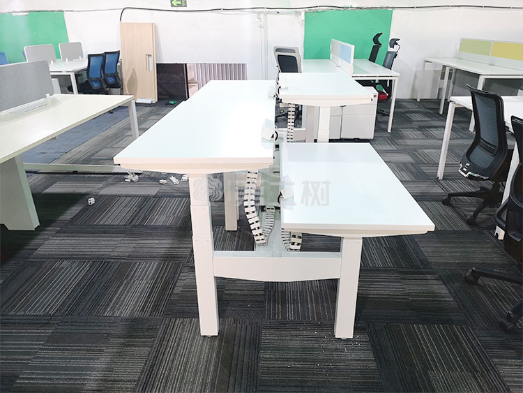 9成新9am二手PESK系列升降桌一体双桌电动办公桌站立办公桌