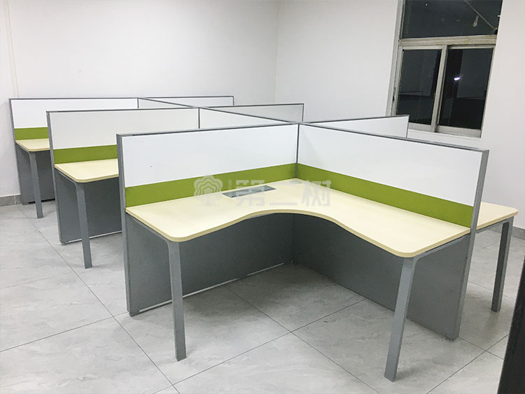 9成新震旦AURORA 二手屏风工位L型办公桌电脑桌职员桌子