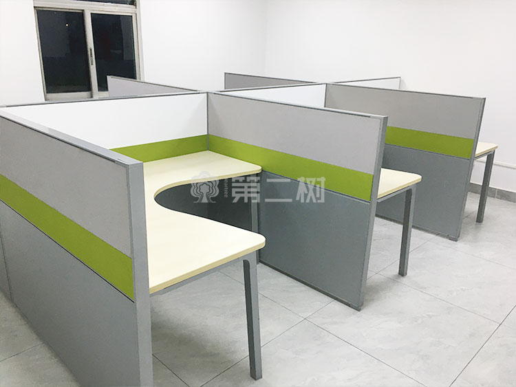 9成新震旦AURORA 二手屏风工位L型办公桌电脑桌职员桌子